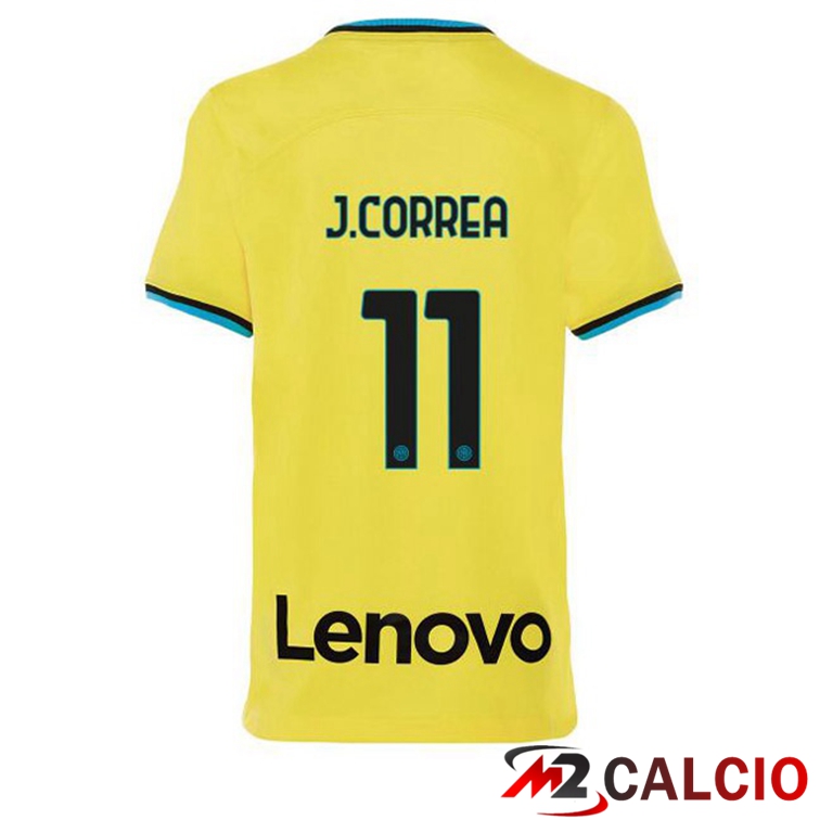 Maglie Calcio Inter Milan (J.CORREA 11) Terza Giallo 2022/2023