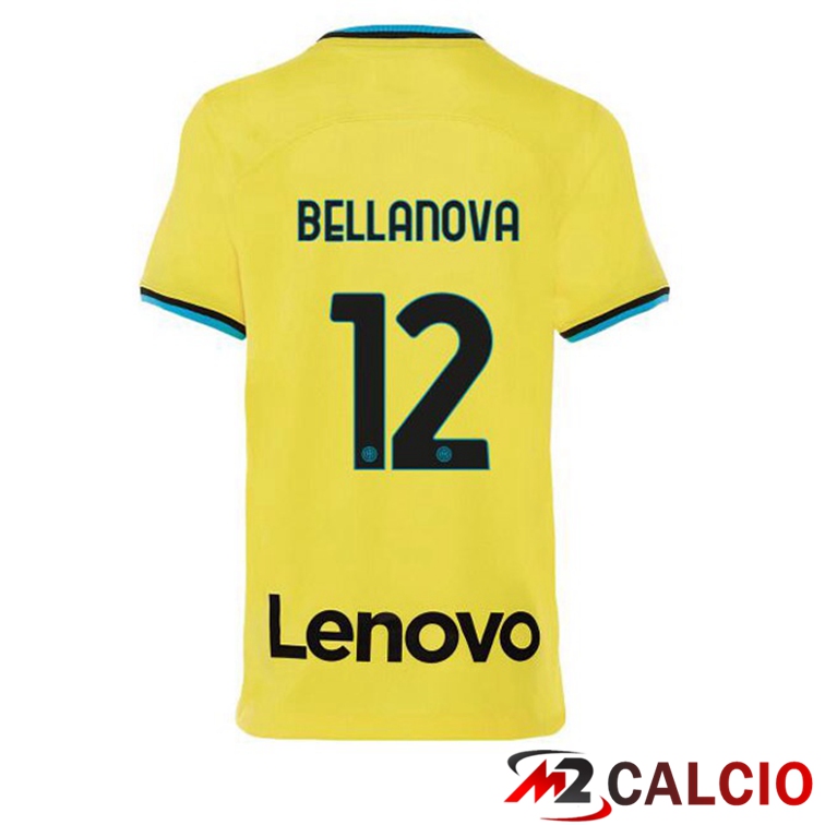 Maglie Calcio Inter Milan (BELLANOVA 12) Terza Giallo 2022/2023