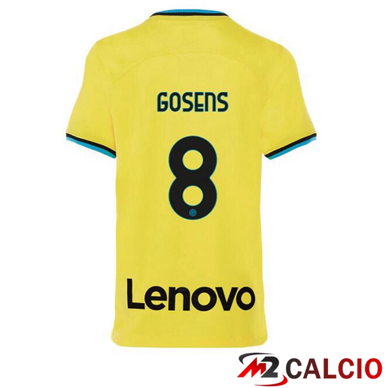 Maglie Calcio Inter Milan (GOSENS 8) Terza Giallo 2022/2023