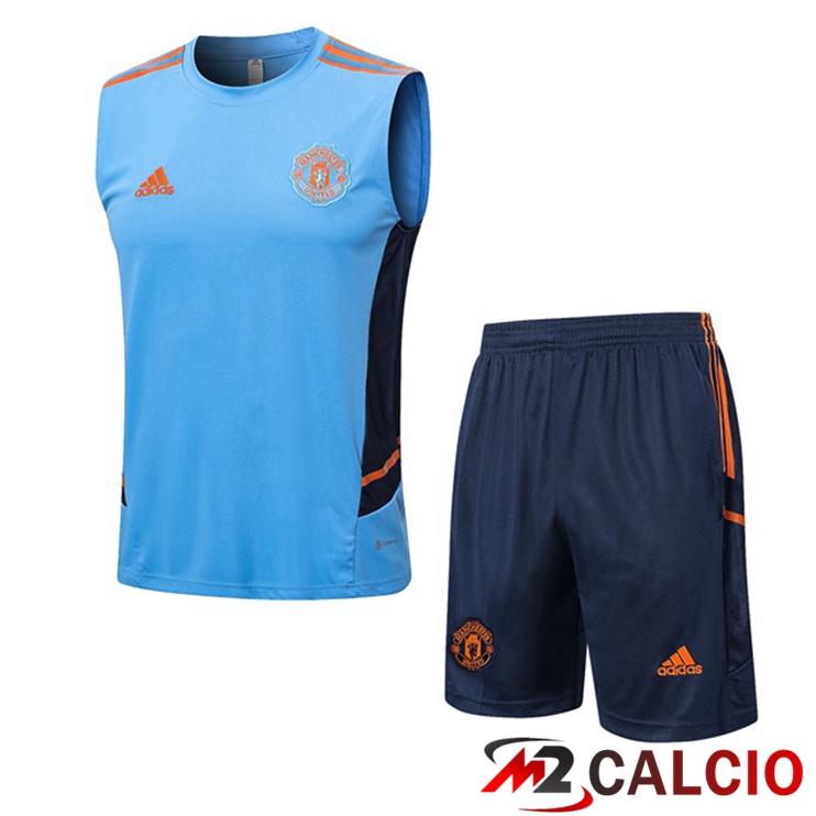 Canotta Calcio Manchester United + Pantaloncini Blu 2022/2023