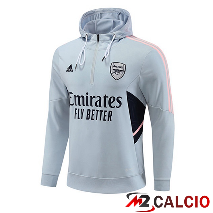 Felpa Cappuccio Arsenal Grigio 2022/2023