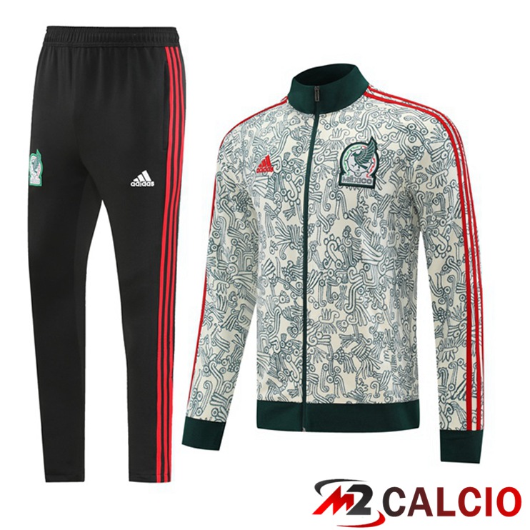 Insieme Tuta Calcio - Giacca Messico Bianco Verde 2022/2023