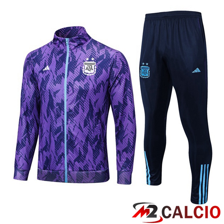 Insieme Tuta Calcio - Giacca Argentina Viola 2022/2023