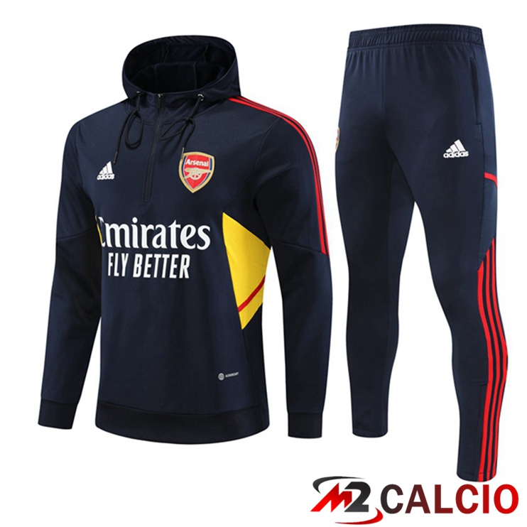 Insieme Giacca Con Cappuccio Tuta Arsenal Blu Reale 2022/2023
