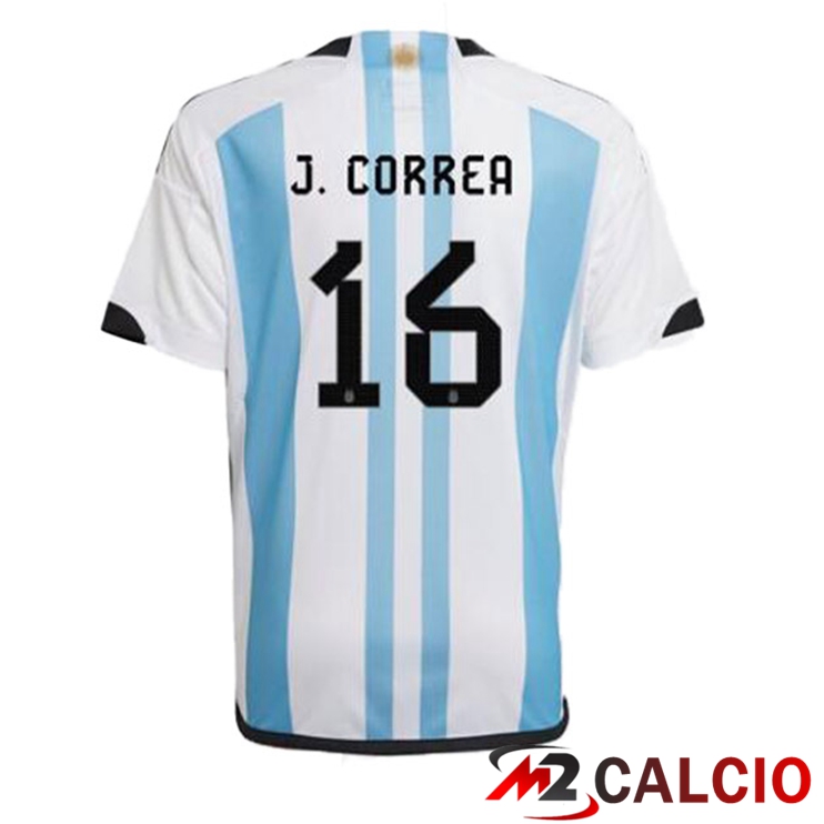 Maglie Calcio Argentina (ALMADA 16) Prima Blu Bianco Coppa Del Mondo 2022