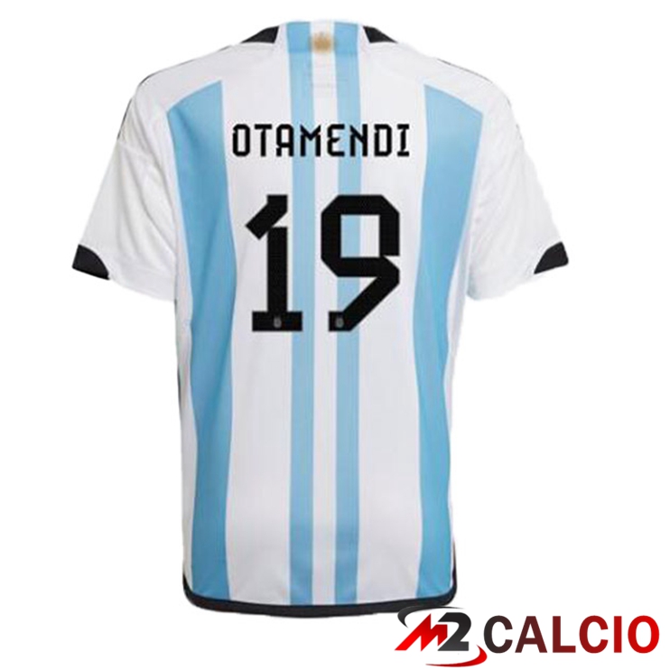 Maglie Calcio Argentina (OTAMENDI 19) Prima Blu Bianco Coppa Del Mondo 2022
