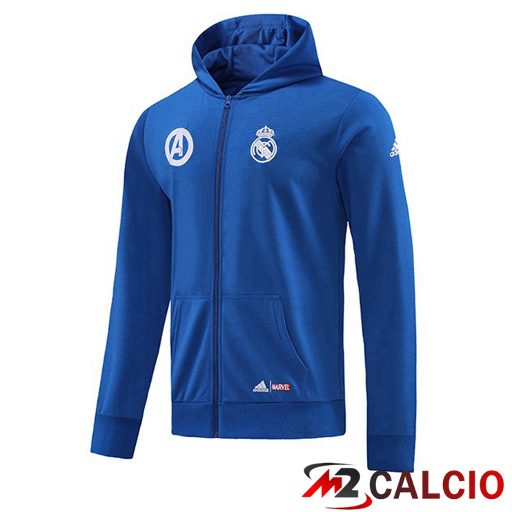 Giacca Con Cappuccio Real Madrid Blu 2022/2023