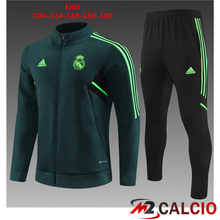 Insieme Tuta Calcio - Giacca Real Madrid Bambino Cyan 2022/2023