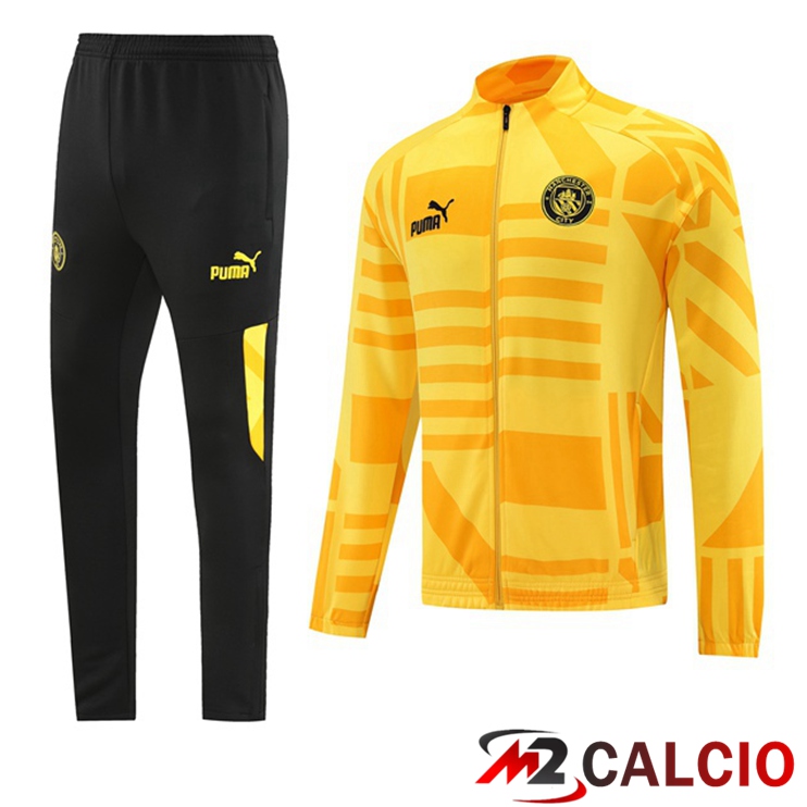Insieme Tuta Calcio - Giacca Manchester City Giallo 2022/2023