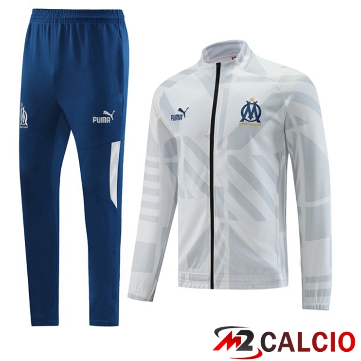 Insieme Tuta Calcio - Giacca Marsiglia Bianco 2022/2023