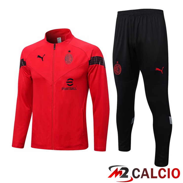 Insieme Tuta Calcio - Giacca AC Milan Rosso 2022/2023