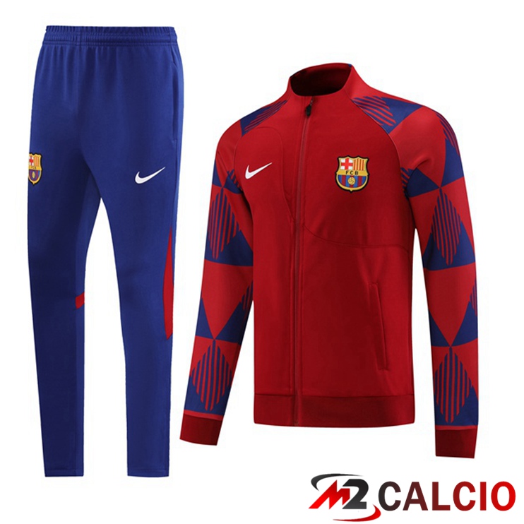 Insieme Tuta Calcio - Giacca FC Barcellona Rosso 2022/2023