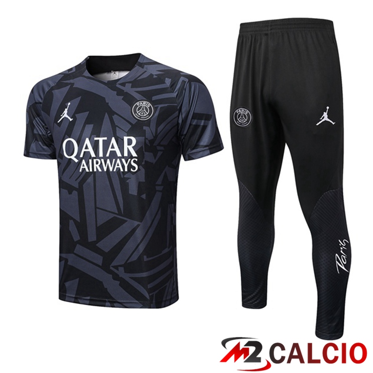 T Shirt Allenamento Paris PSG + Pantaloni Nero 2022/2023