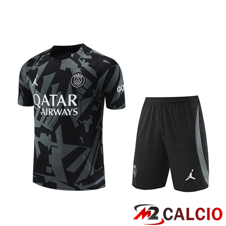 T Shirt Allenamento Paris PSG + Pantaloncini Nero 2022/2023