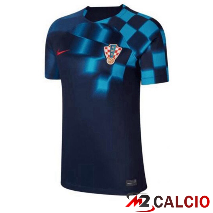 Maglie Calcio Croazia Donna Seconda Nero Blu Coppa Del Mondo 2022