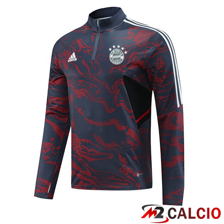 Felpa Allenamento Bayern Monaco Rosso Nero 2023/2024