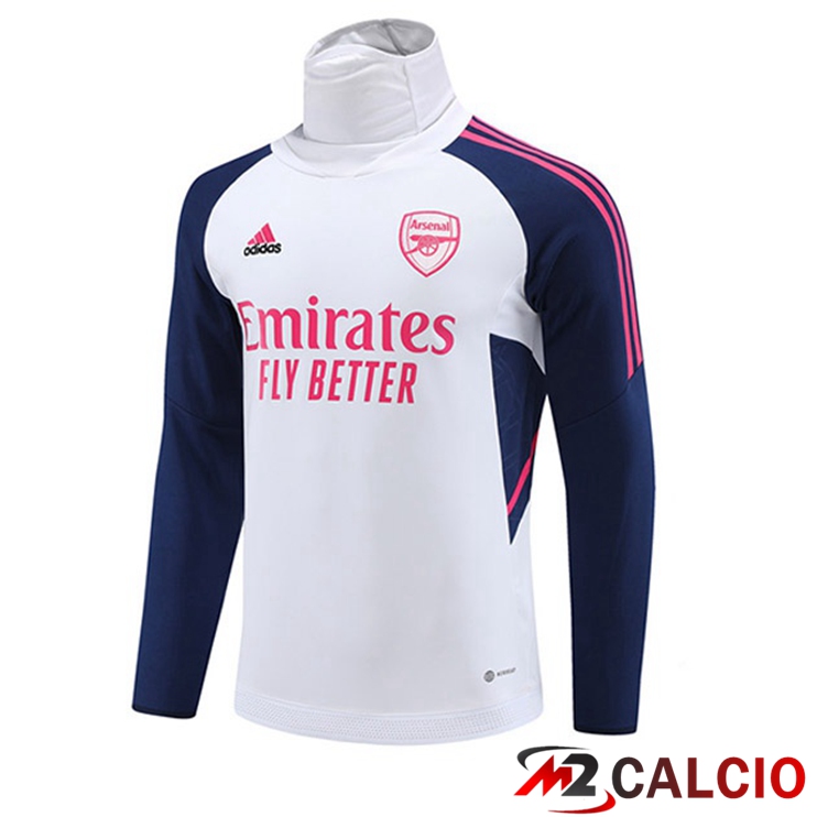 Felpa Allenamento Arsenal Collo alto Bianco 2023/2024