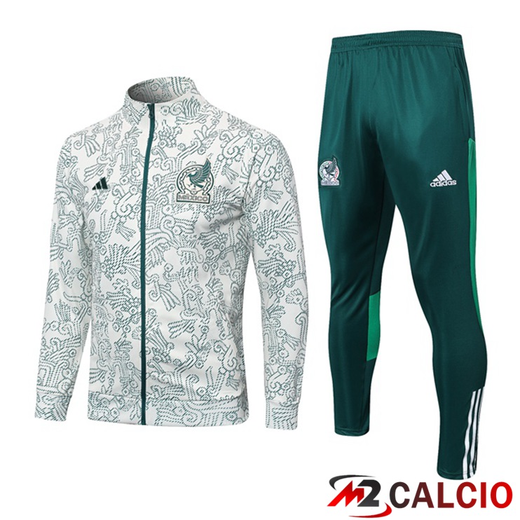 Insieme Tuta Calcio - Giacca Messico Bianco Verde 2023/2024
