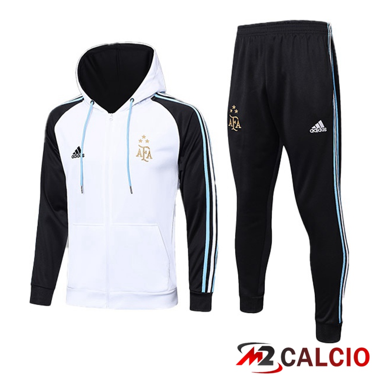 Insieme Giacca Con Cappuccio Tuta Argentina Bianco 2023/2024