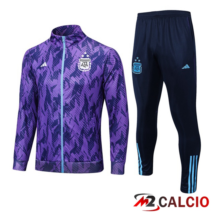 Insieme Tuta Calcio - Giacca Argentina Viola 2023/2024