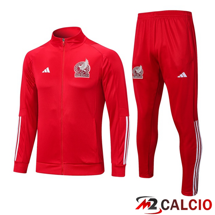 Insieme Tuta Calcio - Giacca Messico Rosso 2023/2024