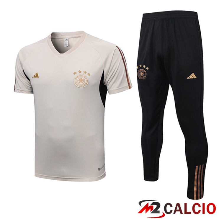 T Shirt Allenamento Germania + Pantaloni Marrone 2023/2024