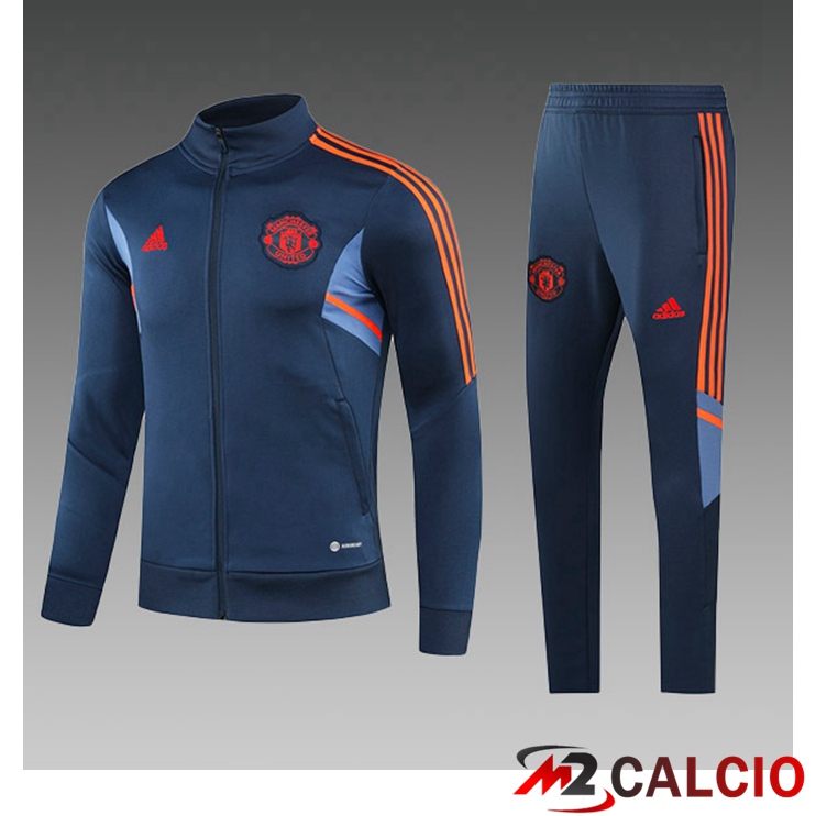 Insieme Tuta Calcio - Giacca Manchester United Bambino Cyan 2023/2024