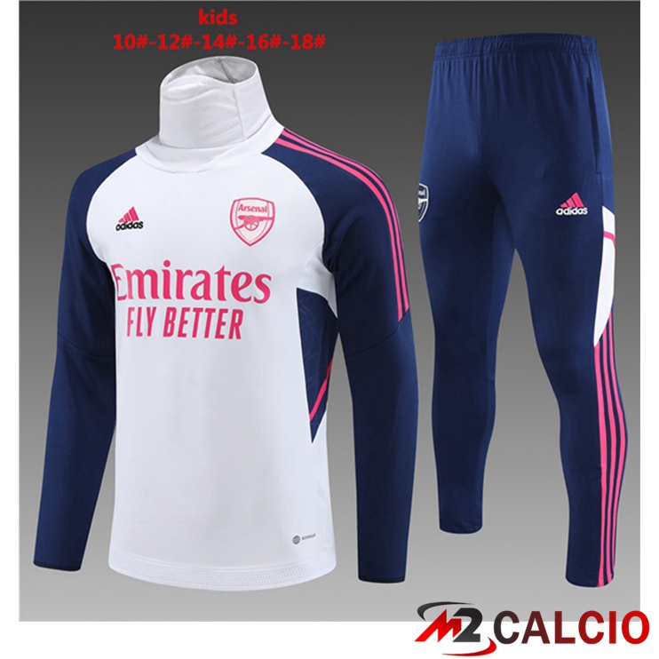Insieme Tuta Calcio Arsenal Collo alto Bambino Bianco 2023/2024