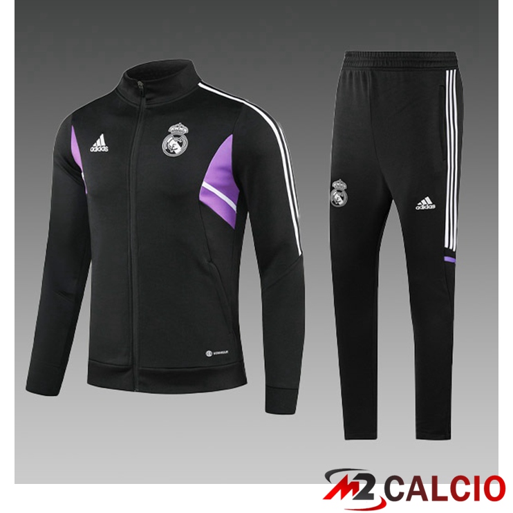 Insieme Tuta Calcio - Giacca Real Madrid Bambino Nero 2023/2024