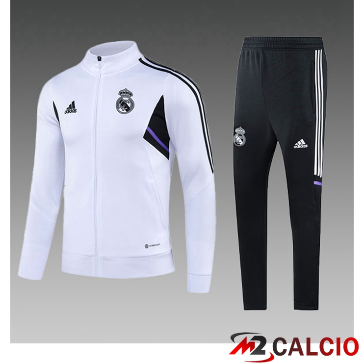 Insieme Tuta Calcio - Giacca Real Madrid Bambino Bianco 2023/2024