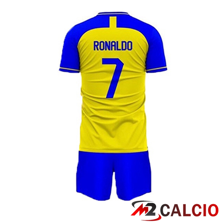 Maglie Calcio Al-Nassr FC (RONALDO 7) Bambino Prima Giallo 2022/2023