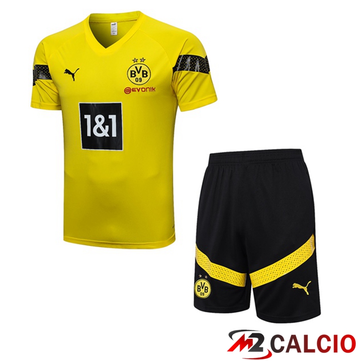 T Shirt Allenamento Dortmund BVB + Pantaloncini Giallo 2023/2024