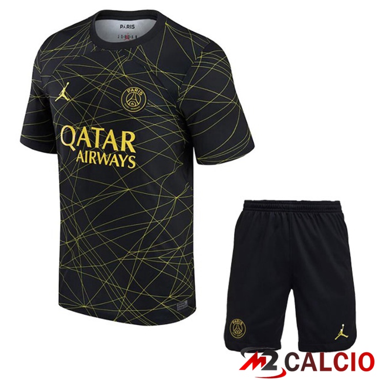 Maglie Calcio Paris PSG Bambino Quarto Nero 2022/2023