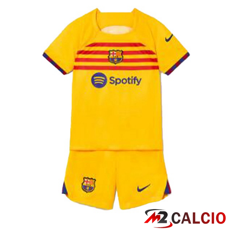 Maglie Calcio FC Barcellona Bambino Quarto Giallo 2022/2023
