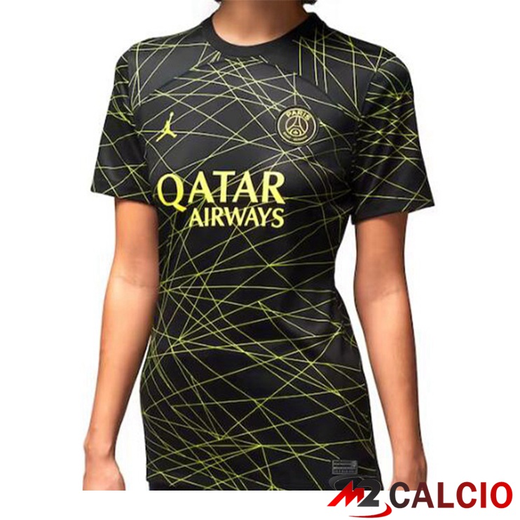 Maglie Calcio Paris PSG Donna Quarto Nero 2022/2023