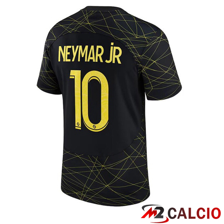 Maglie Calcio Paris PSG (NEYMAR JR 10) Quarto Nero 2022/2023