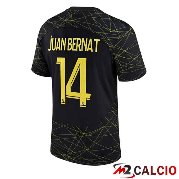 Maglie Calcio Paris PSG (JUAN BERNAT 14) Quarto Nero 2022/2023