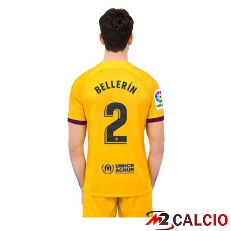 Maglie Calcio FC Barcellona (BELLERÍN 2) Quarto Giallo 2022/2023
