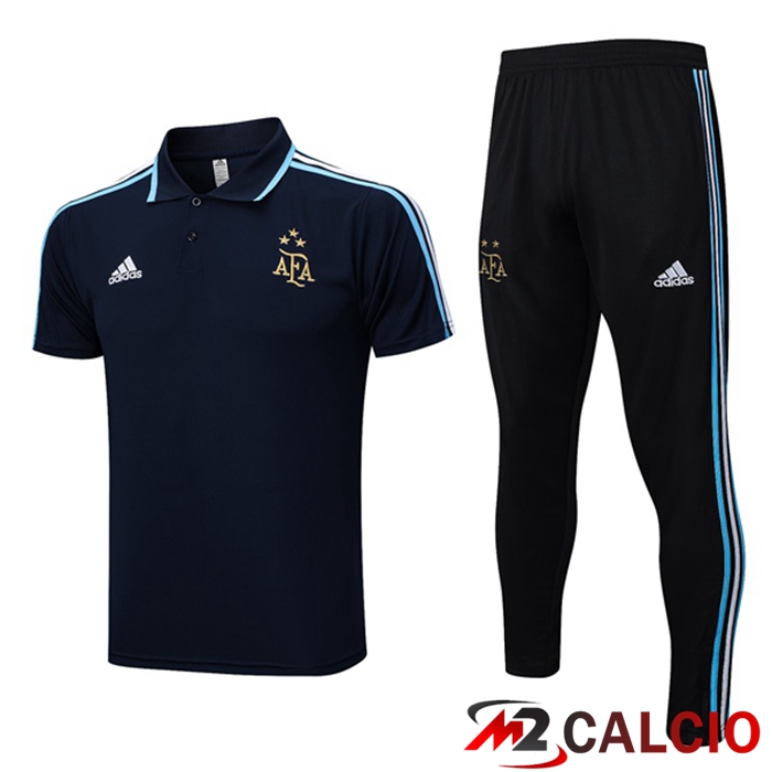 Maglia Polo Argentina + Pantaloni Blu Reale 2023/2024