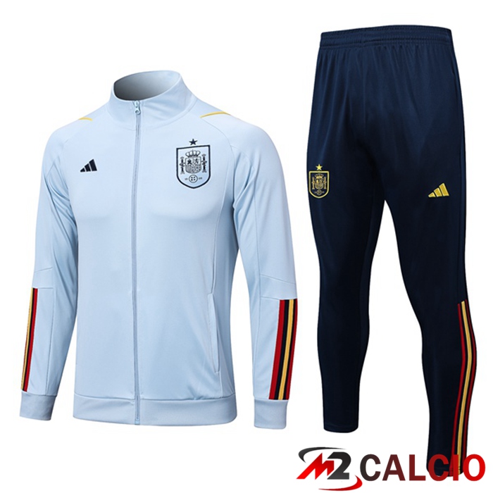 Insieme Tuta Calcio - Giacca Spagna Blu 2023/2024