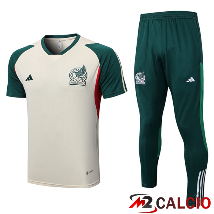T Shirt Allenamento Messico + Pantaloni Marrone 2023/2024