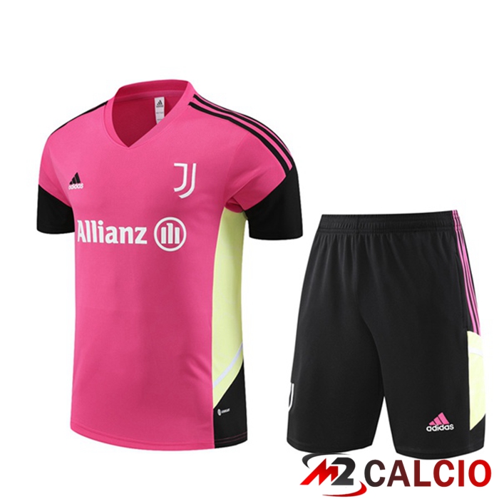 T Shirt Allenamento Juventus + Pantaloncini Rosso 2023/2024