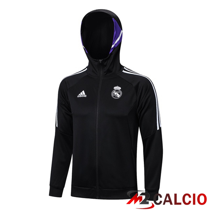 Giacca Con Cappuccio Real Madrid Nero 2023/2024