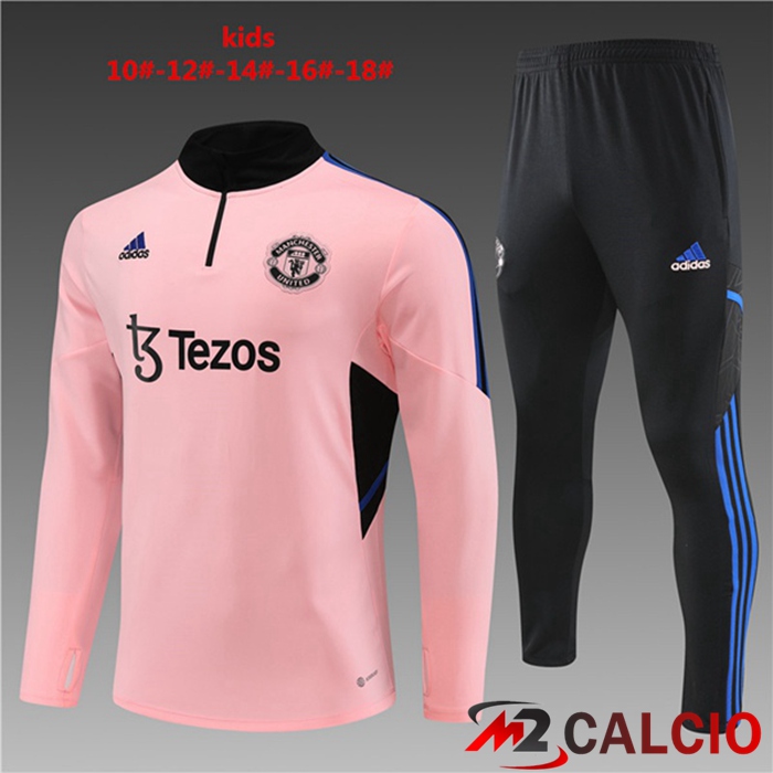 Insieme Tuta Calcio Manchester United Bambino Rosa 2023/2024