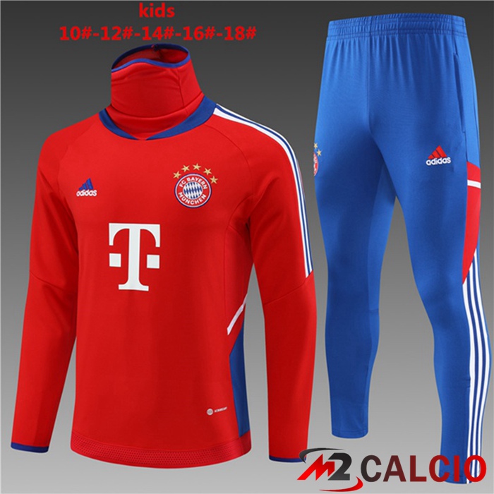 Insieme Tuta Calcio Bayern Monaco Collo alto Bambino Rosso 2023/2024