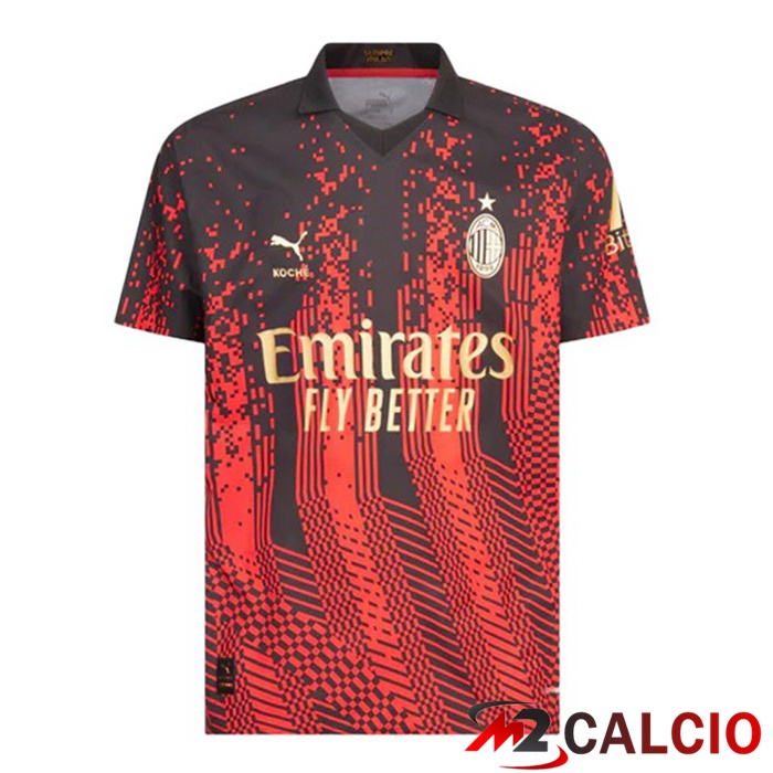 Maglie Calcio AC Milan Quarto Rosso Nero 2022/2023