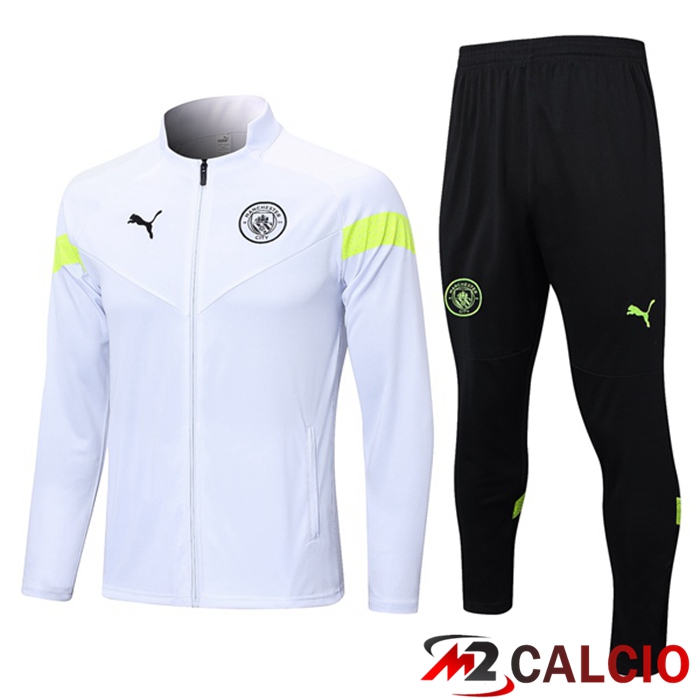 Insieme Tuta Calcio - Giacca Manchester City Bianco 2023/2024
