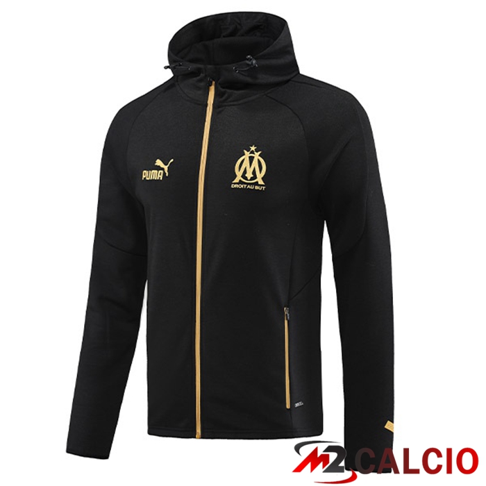 Giacca Con Cappuccio Marsiglia OM Nero 2023/2024
