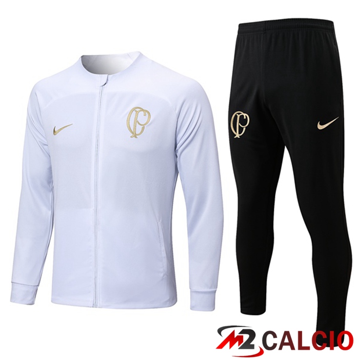Insieme Tuta Calcio - Giacca Corinthians Bianco 2023/2024