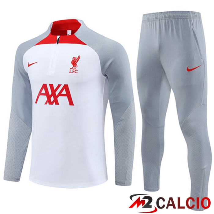 Insieme Tuta Calcio FC Liverpool Bianco Grigio 2023/2024